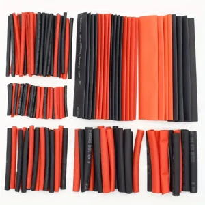 127pcs Assorted Black & Red Shrink Tubing