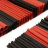 127pcs Assorted Black & Red Shrink Tubing