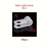 100pcs Nylon White Cable Clip Wire Clamp