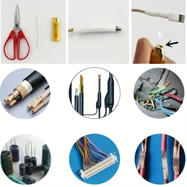 127pcs Assorted Black & Red Shrink Tubing